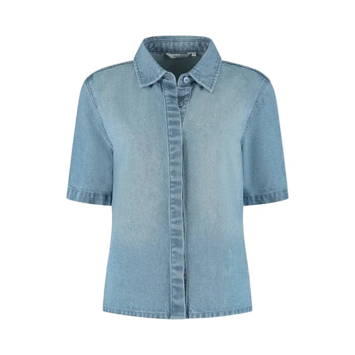 Florez Sylena Blouse | Mid Blue - clever alice