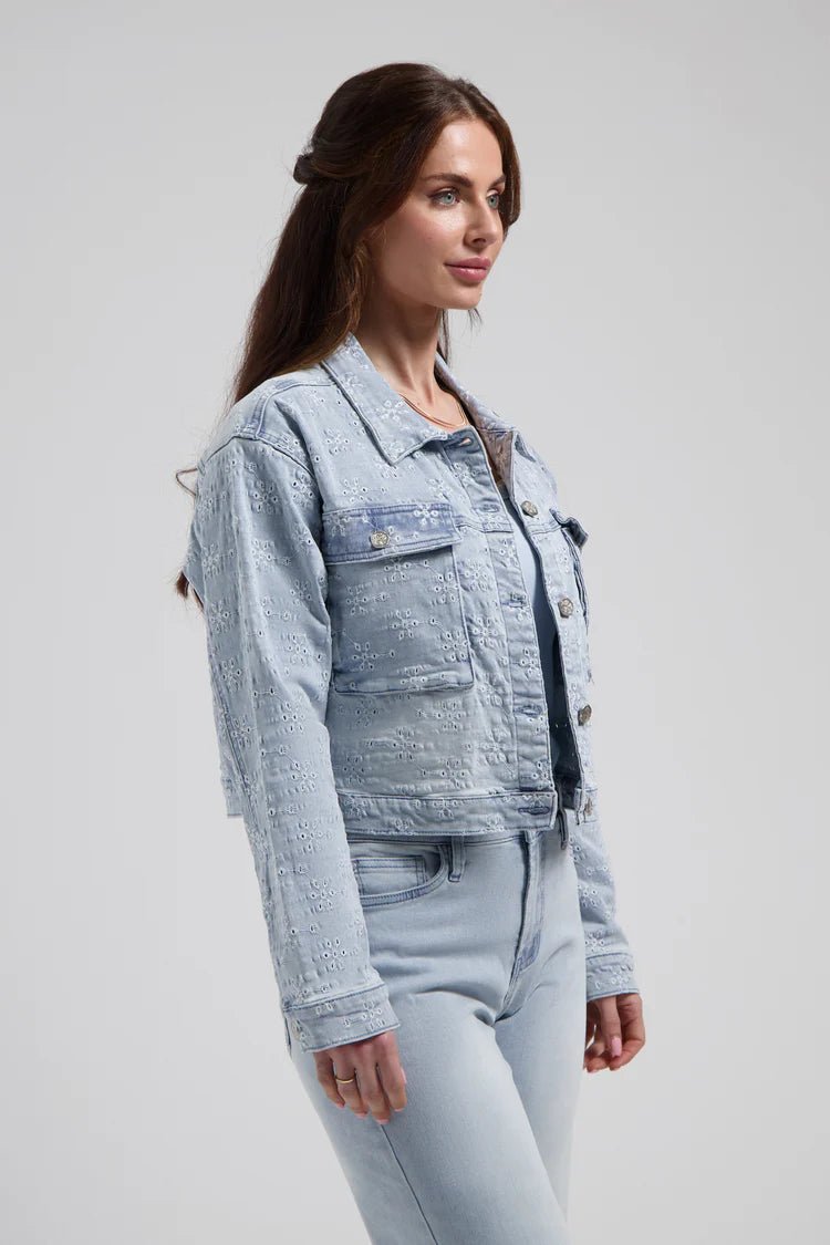 Florez Thalia jacket | Bleached Denim - clever alice