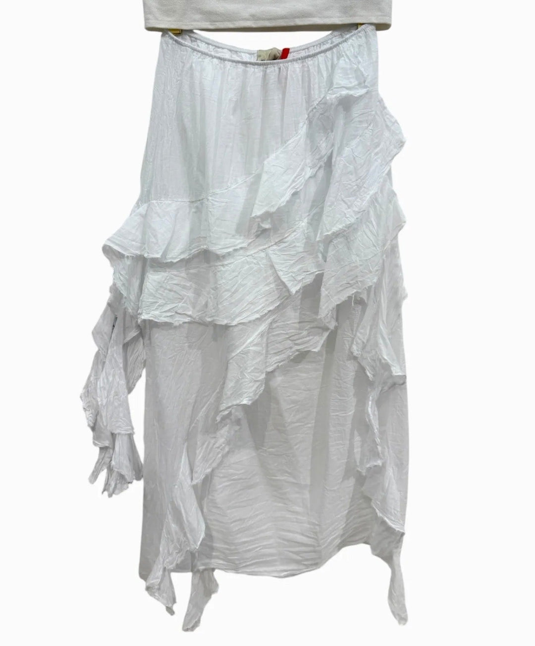 Garconne Cotton Maxi Asymmetrical Ruffled Skirt - clever alice