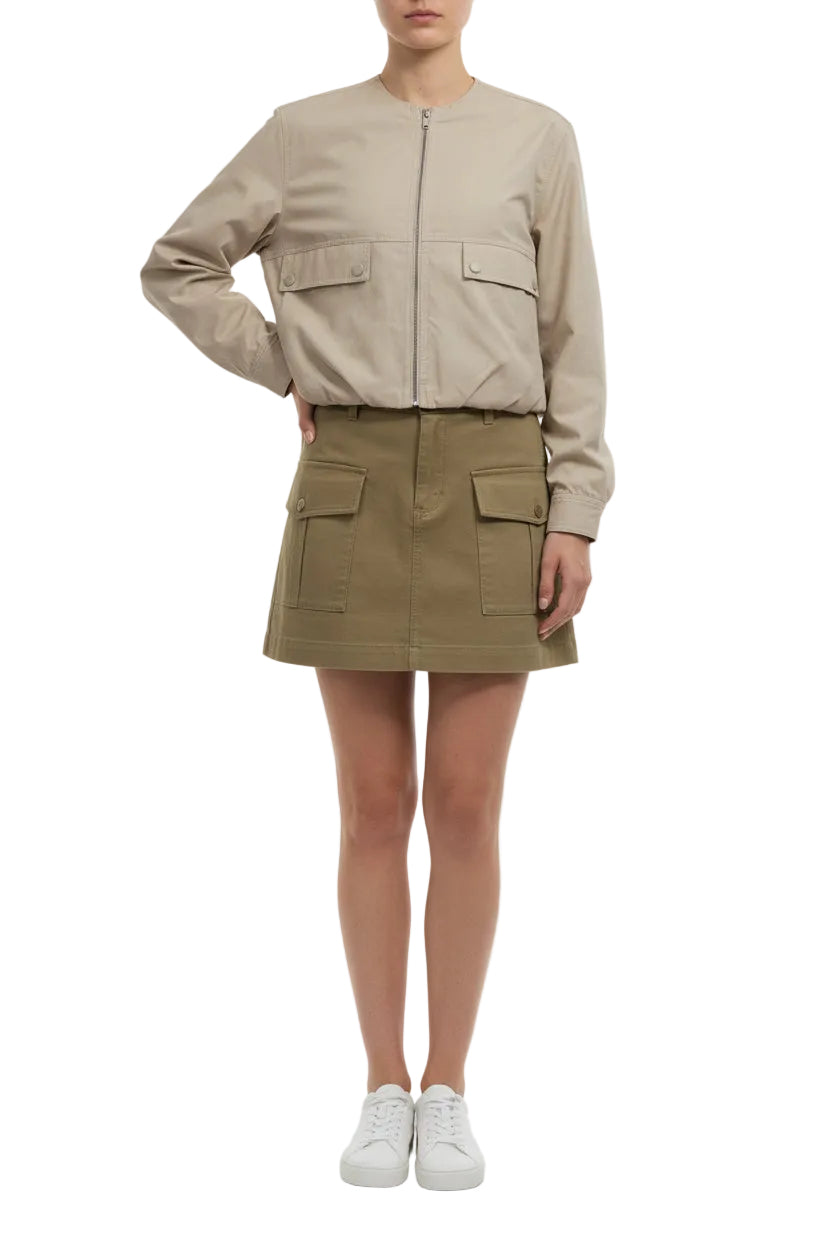 Garconne Cropped Bomber Jacket - clever alice