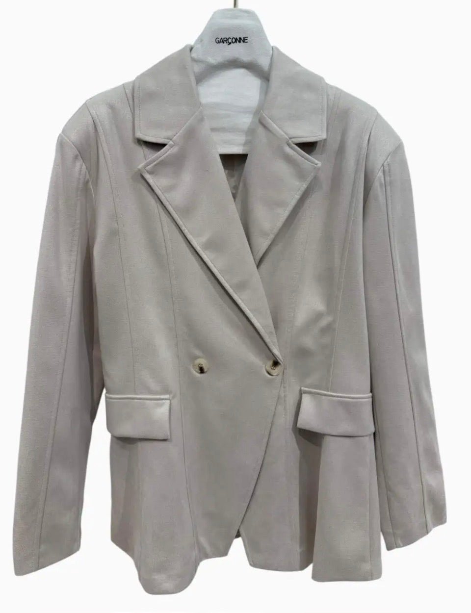 Garconne Faux Suede Blazer - clever alice