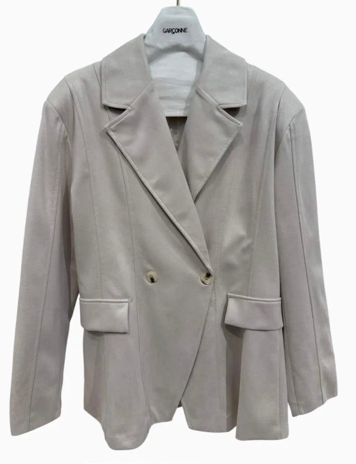 Garconne Faux Suede Blazer - clever alice