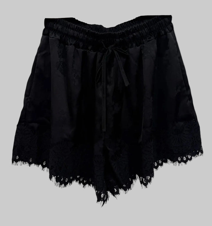 Garconne Jacques Satin Lace Trim Short - clever alice