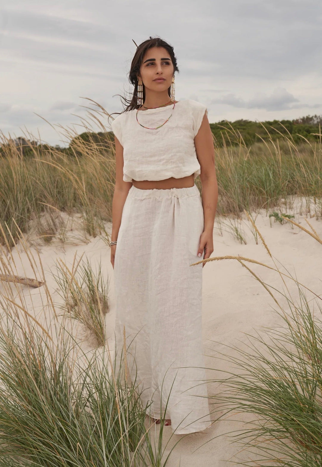 Garconne Linen Maxi Skirt - clever alice