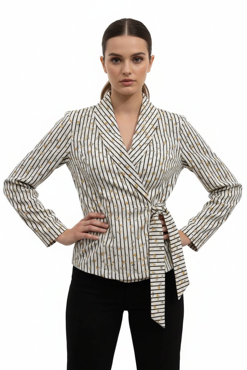 Garconne Marie Rose Wrap Blouse - clever alice