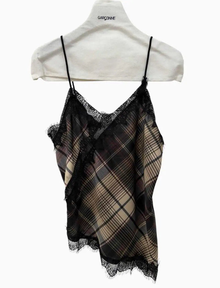 Garconne Plaid Cami - clever alice