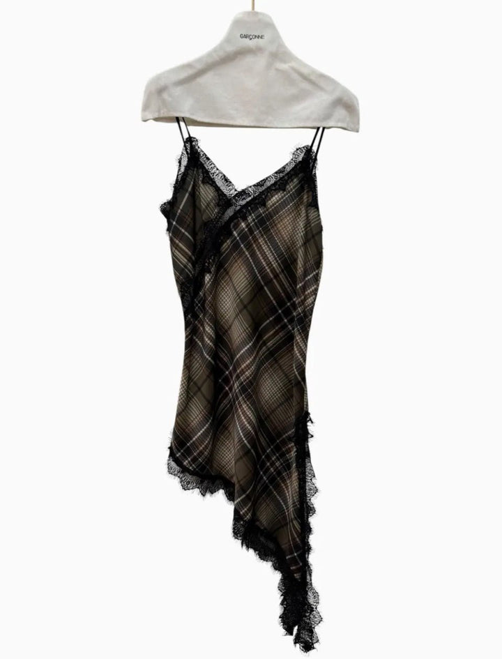 Garconne Plaid Cami Dress - clever alice