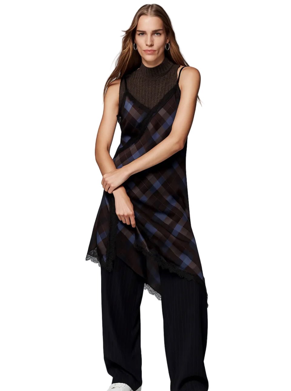 Garconne Plaid Cami Dress - clever alice