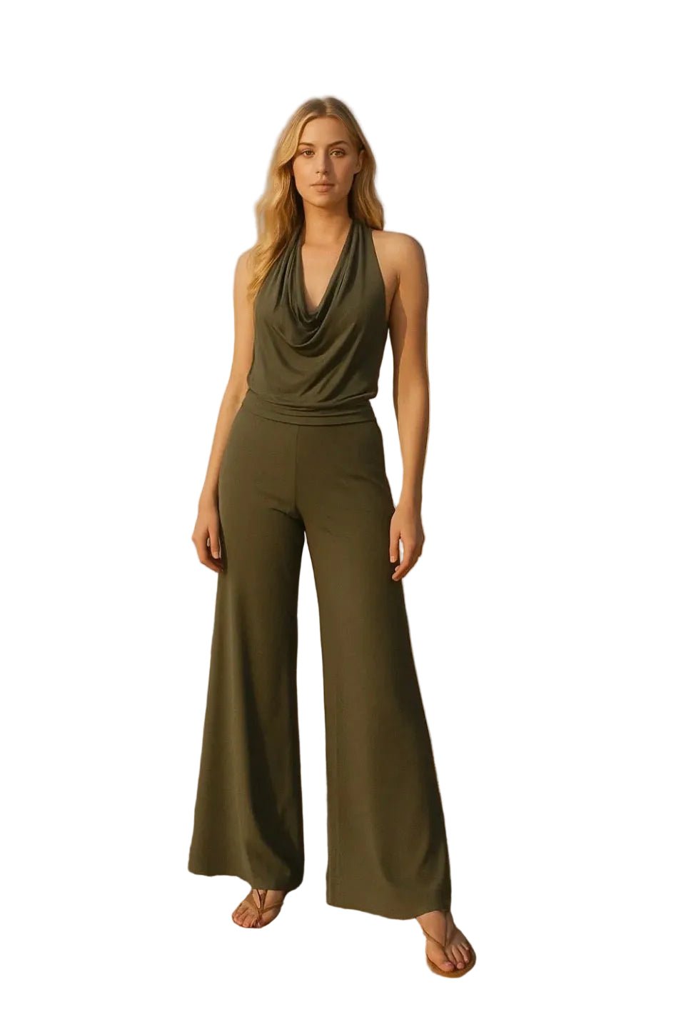 Garconne Plunging Halter Top - clever alice
