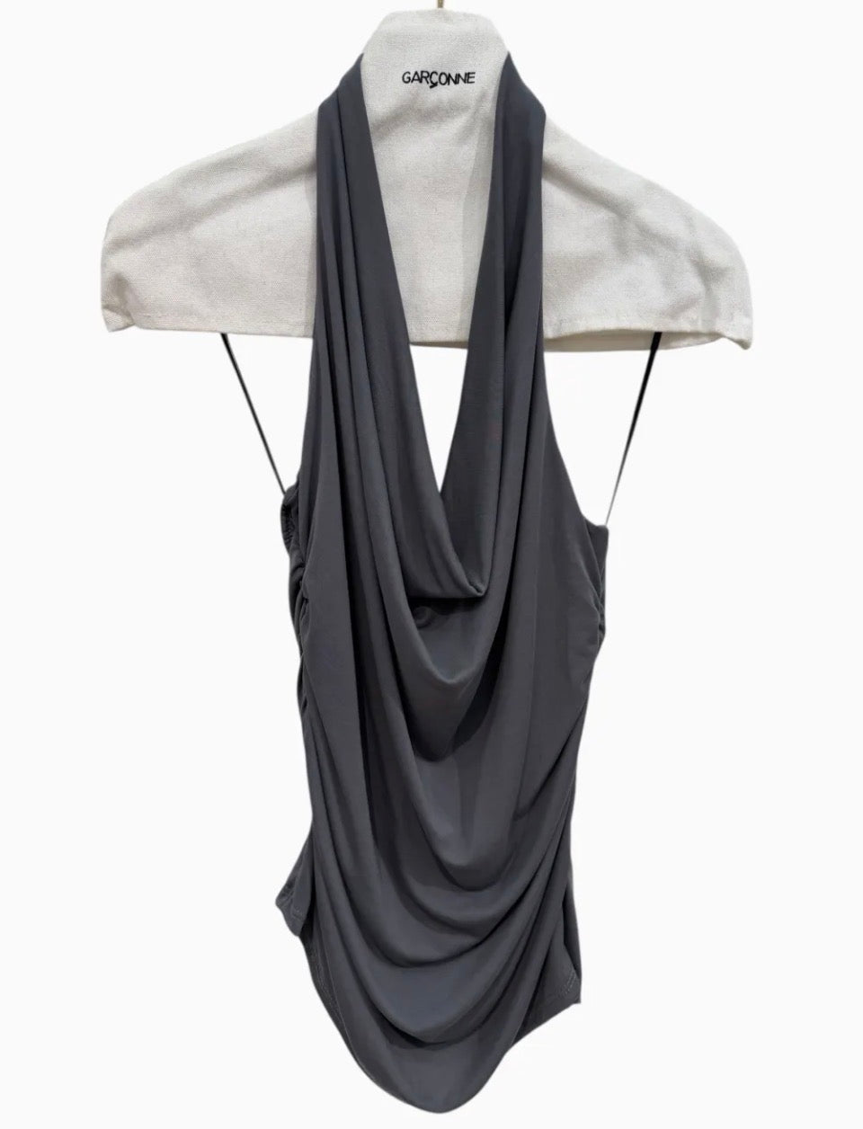 Garconne Plunging Halter Top - clever alice