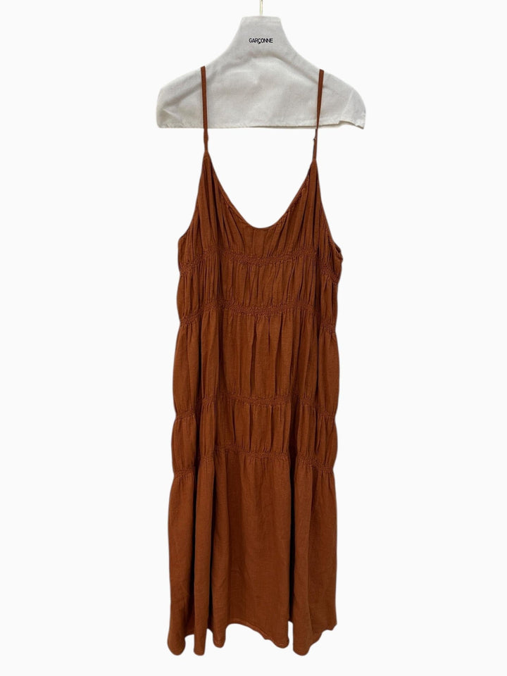 Garçonne Ruched Maxi Dress - clever alice