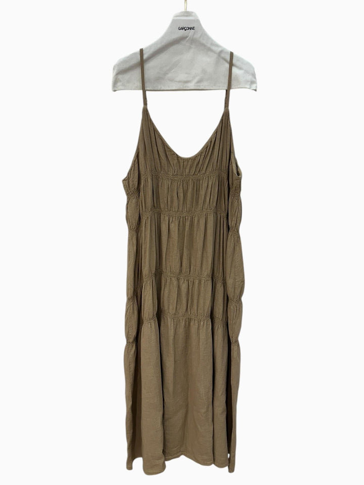 Garçonne Ruched Maxi Dress - clever alice