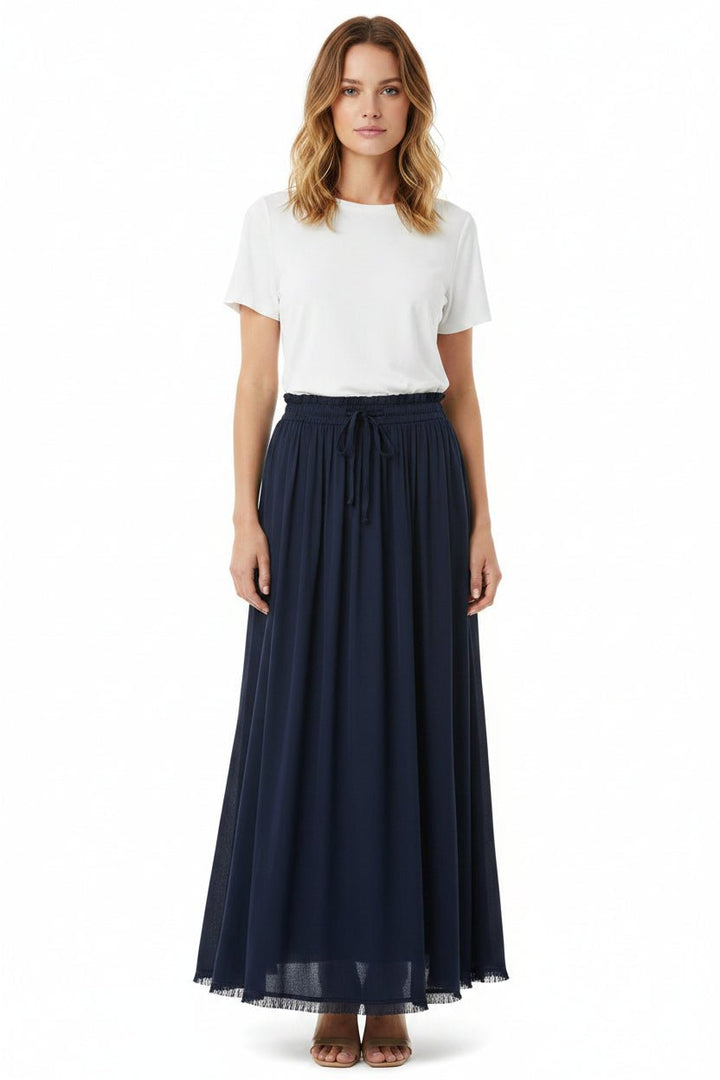 Garconne Silk Maxi Skirt - clever alice