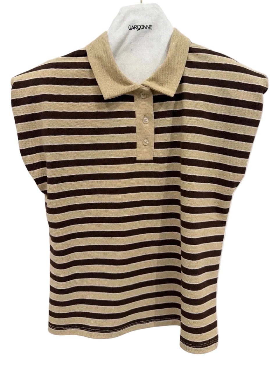 Garconne Sleeveless Striped Rugby Top - clever alice