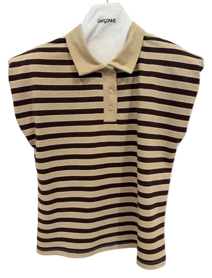 Garconne Sleeveless Striped Rugby Top - clever alice