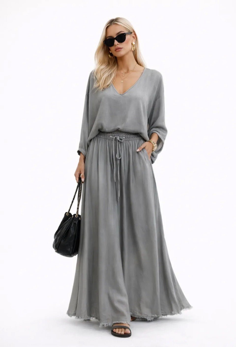 Garconne Stella V - Neck Blouse - clever alice