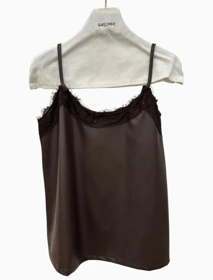 Garconne Vegan Leather Cami - clever alice