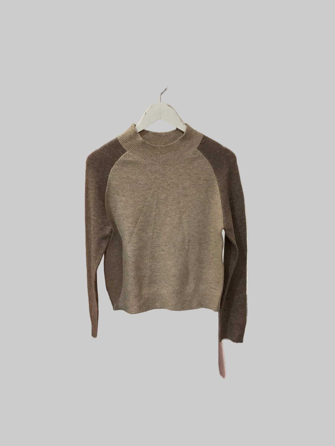 Heartloom Two-Tone Sweater (Cream) - clever alice
