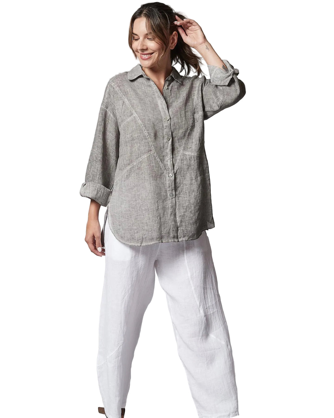 Inizio Button Linen Shirt - clever alice