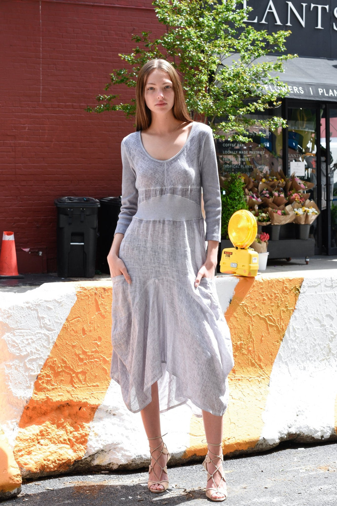 Inizio Dress with Cotton Sleeves - clever alice