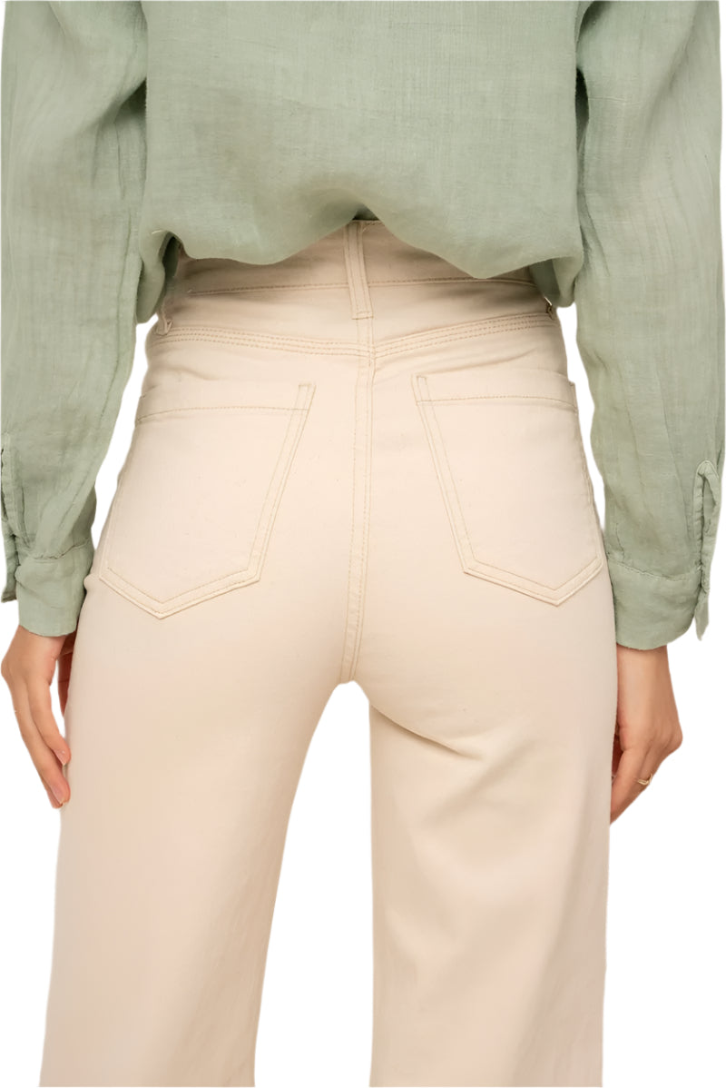Oraije Paris Gasparette Wide Jeans in Beige Natural - clever alice