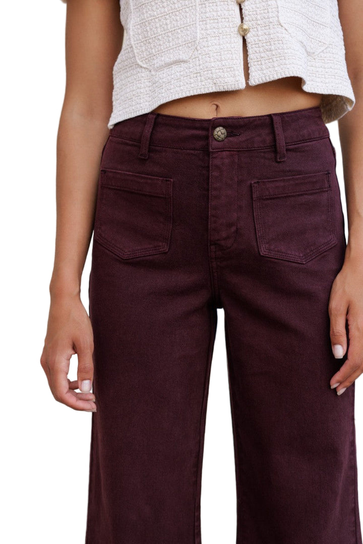 Oraije Paris Gasparette Cropped Denim in Bordeaux