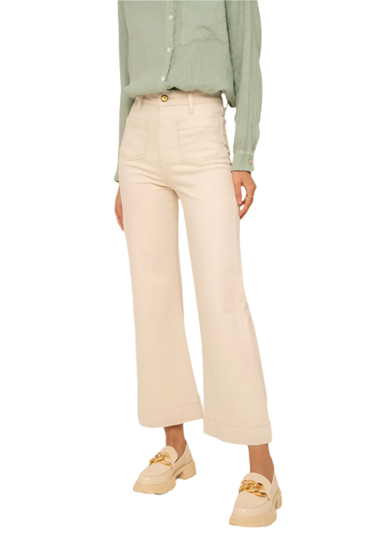 Oraije Paris Gasparette Wide Jeans in Beige Natural - clever alice