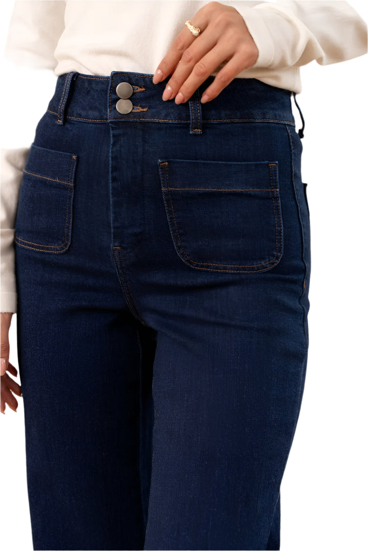 Oraije Paris Elenette Cropped Pant in Raw Denim