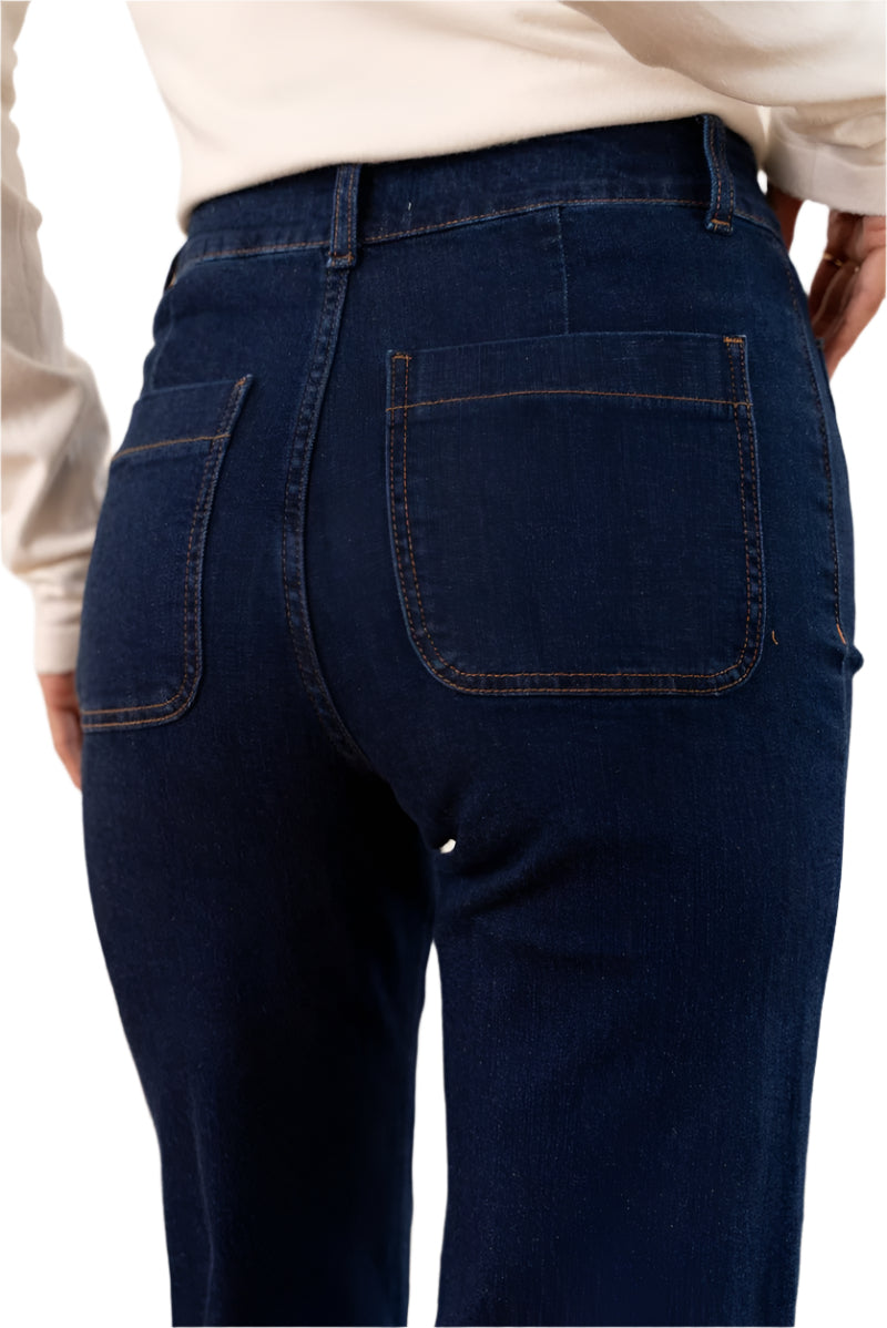 Oraije Paris Elenette Cropped Pant in Raw Denim