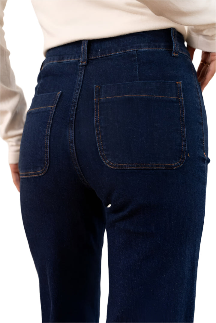 Oraije Paris Elenette Cropped Pant in Raw Denim