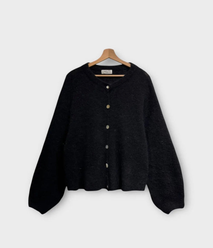 Lafee Alpaga/Wool Blend Cardigan - clever alice