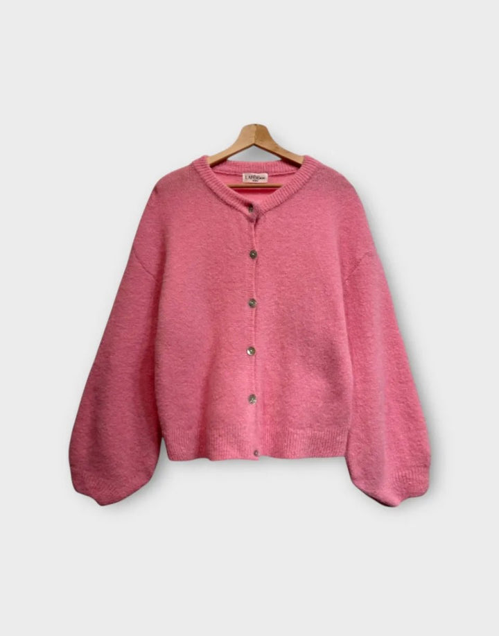Lafee Alpaga/Wool Blend Cardigan - clever alice