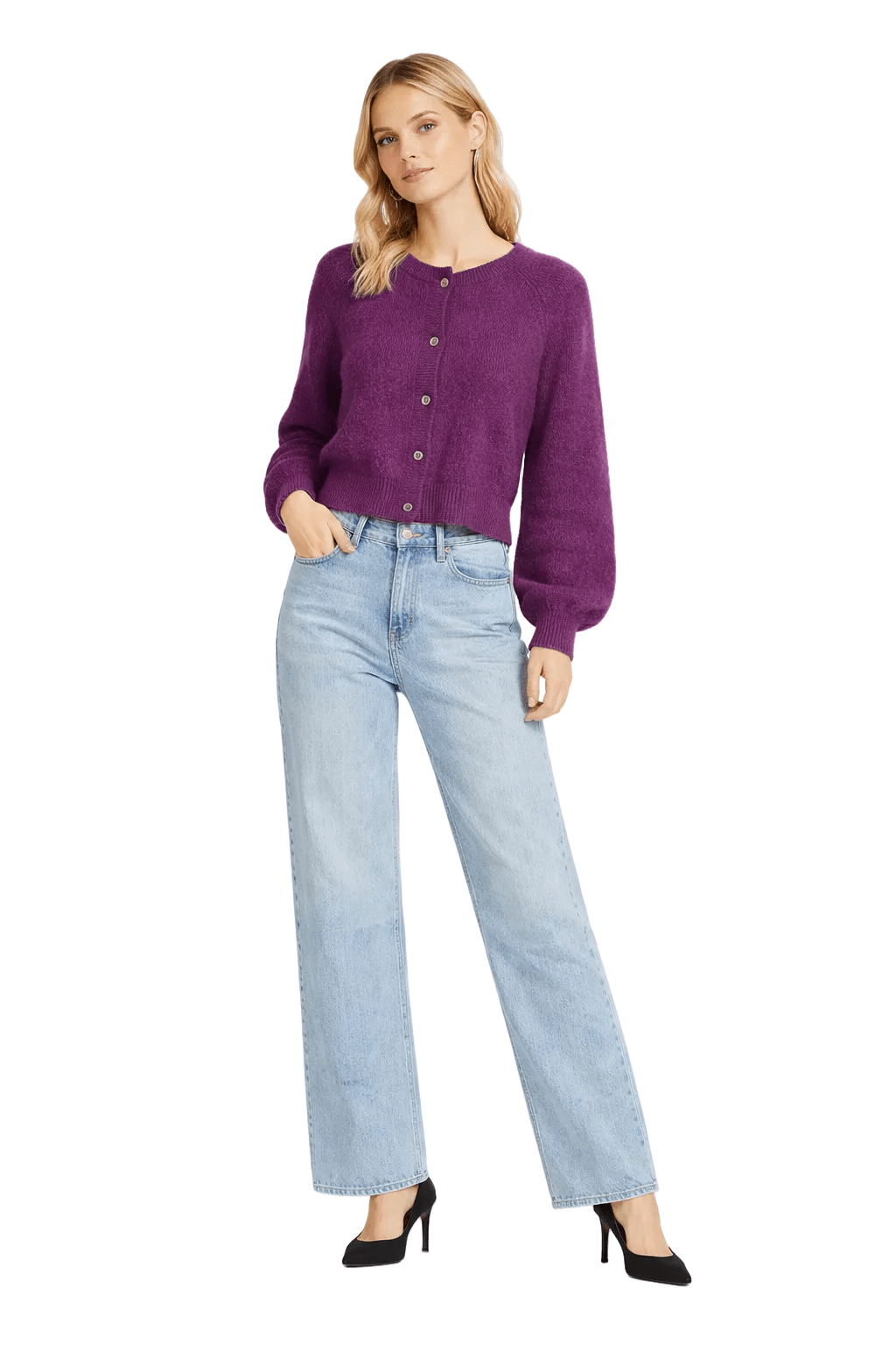 Lafee Alpaga/Wool Blend Cardigan - clever alice