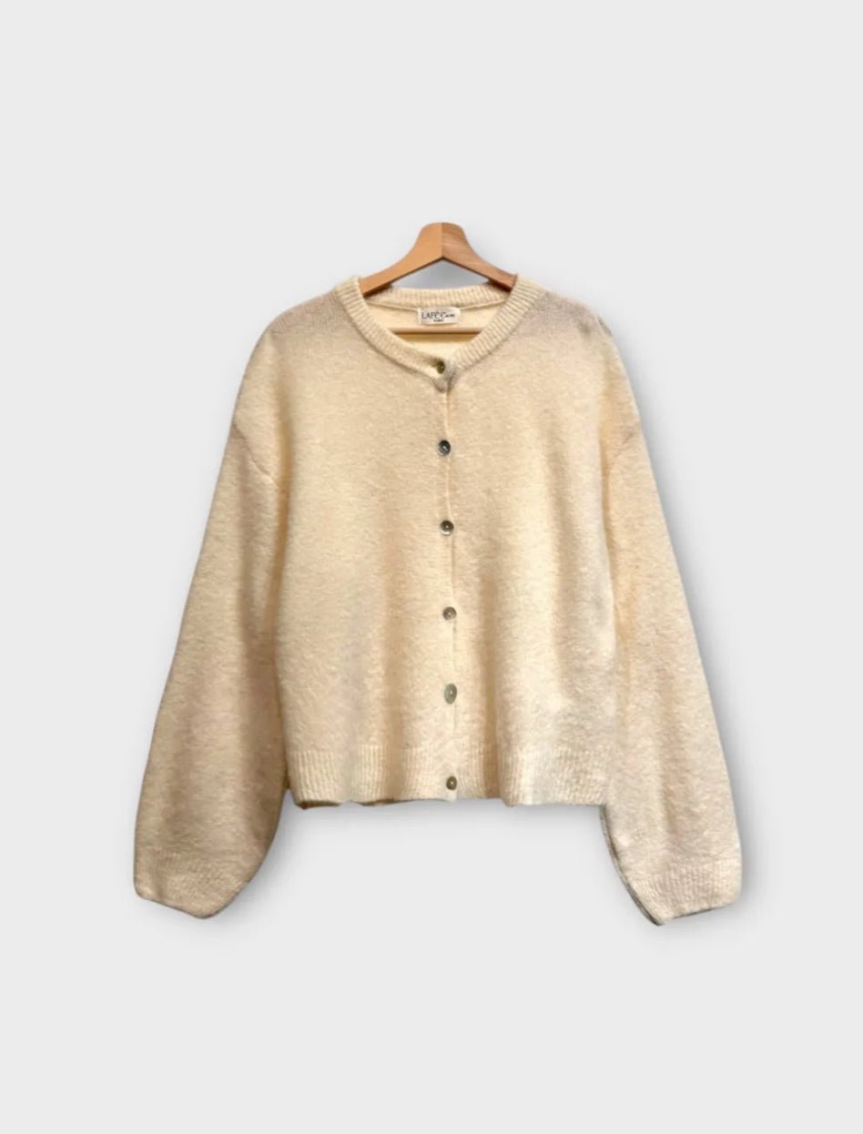 Lafee Alpaga/Wool Blend Cardigan - clever alice