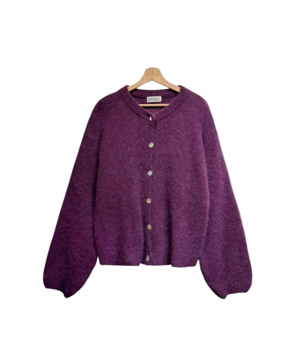 Lafee Alpaga/Wool Blend Cardigan - clever alice