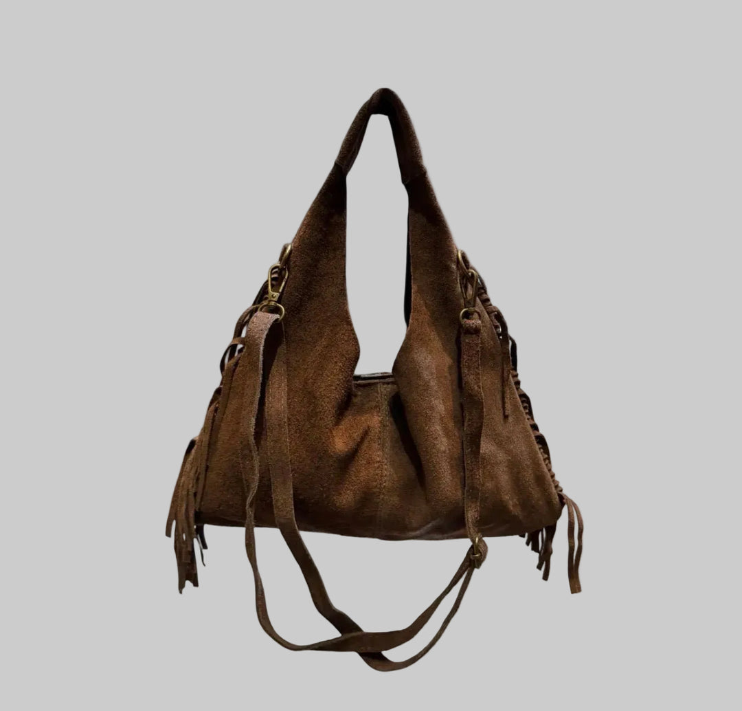 Louisa Lee Fringe Slouch Bag - clever alice