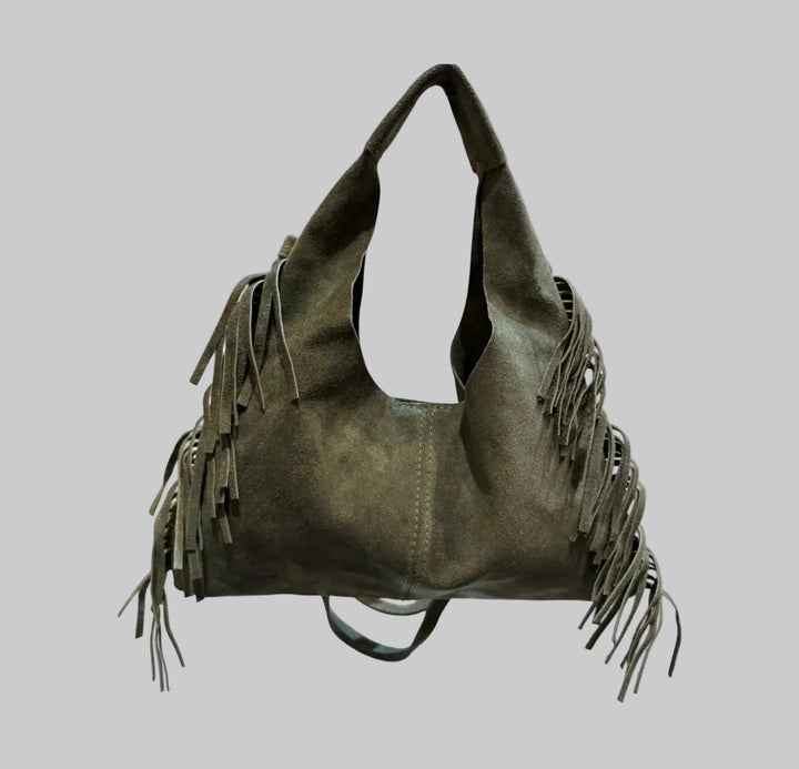 Louisa Lee Fringe Slouch Bag - clever alice