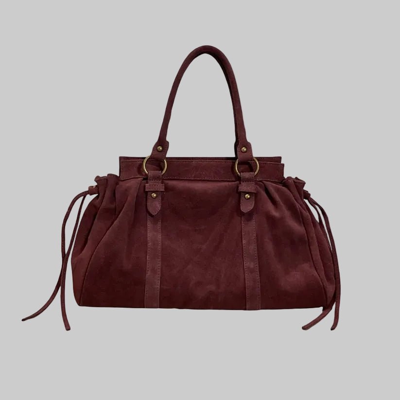 Louisa Lee GILIA 16-INCH SUEDE LEATHER HANDBAG - clever alice