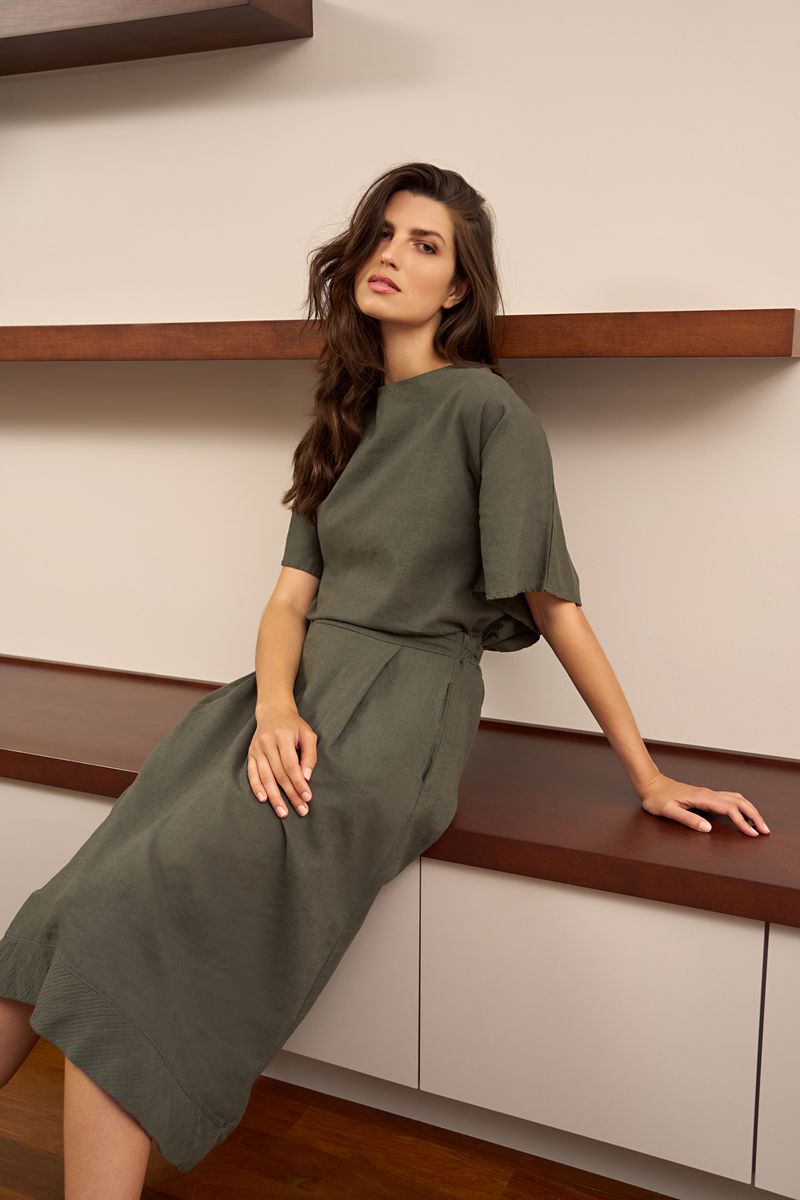 M Made In Italy Linen Skirt - clever alice