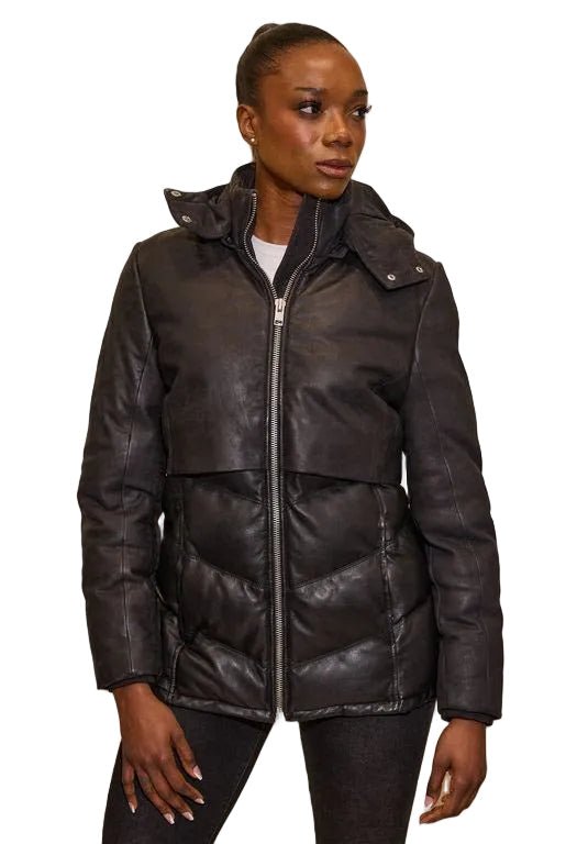 Mauritius Belinda Leather Puffer - clever alice