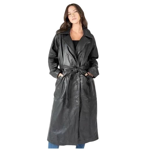 Mauritius Deniz Leather Trench - clever alice