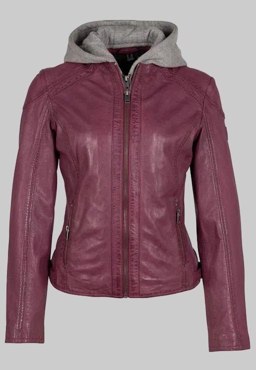 Mauritius Leather Jacket With Full Removable Hoodie - clever alice