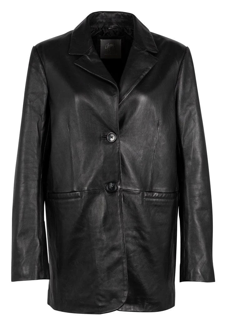 Mauritius Lieke Leather Blazer - clever alice