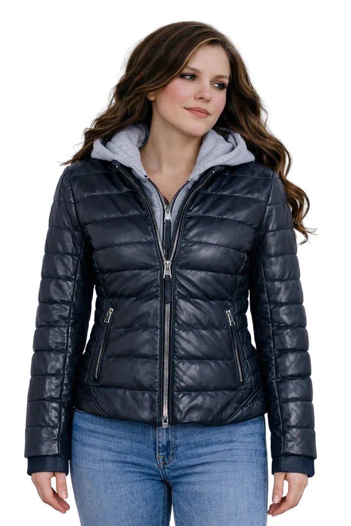 Mauritius Robin Leather Puffer Jacket - clever alice