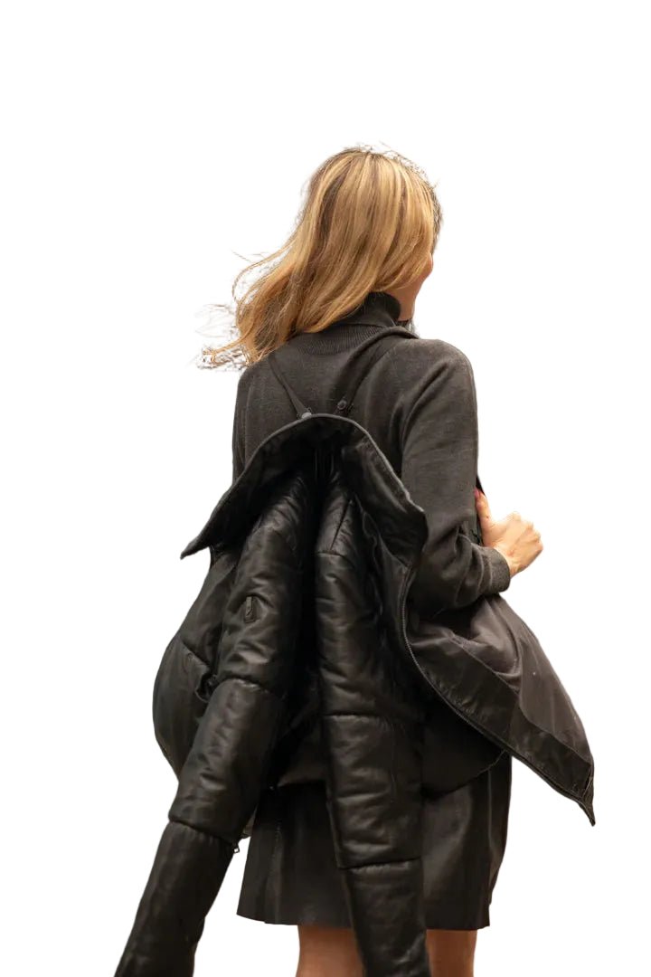 Mauritius Robin Leather Puffer Jacket - clever alice