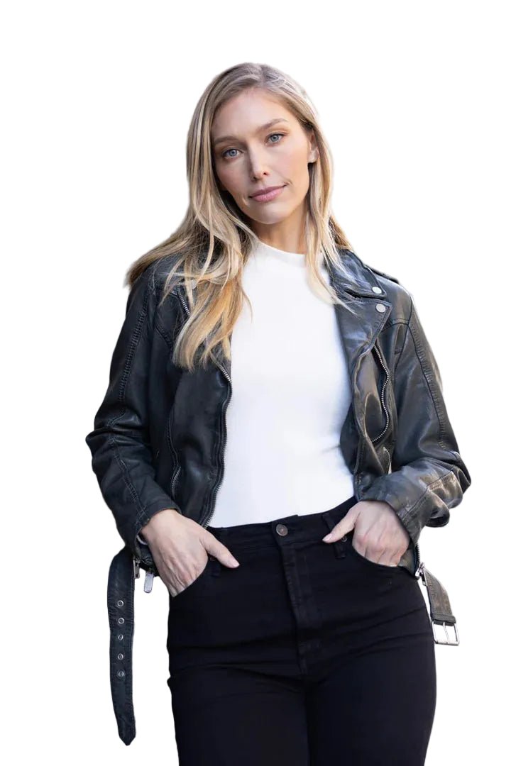 Mauritius Wild Leather Jacket - clever alice