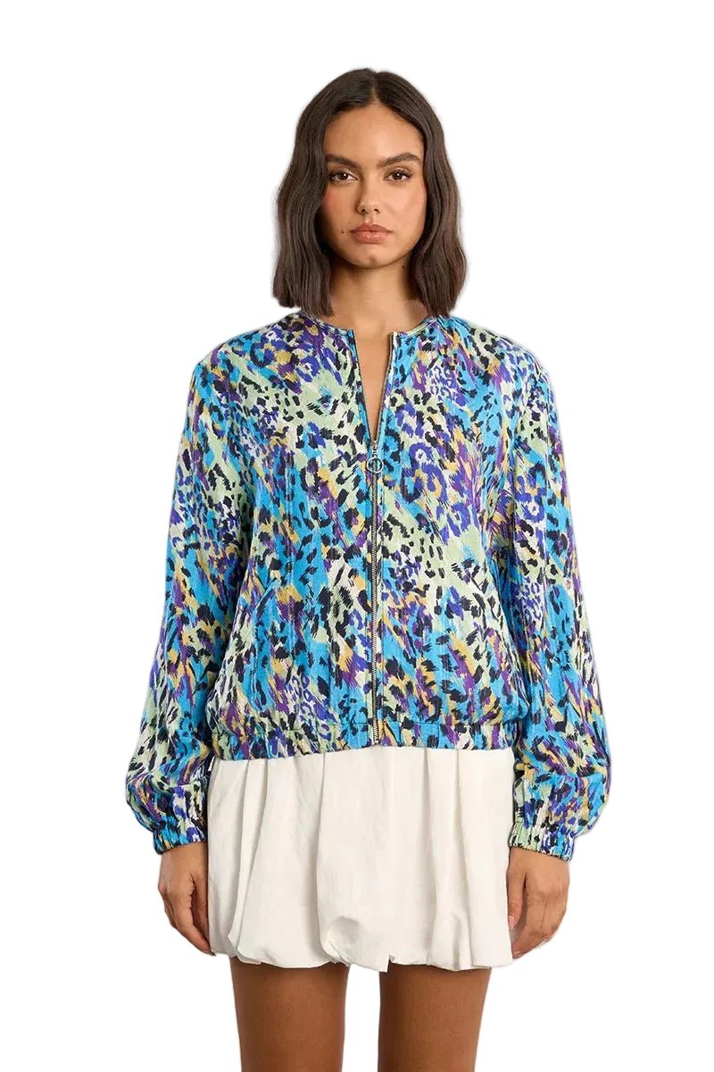Molly Bracken Animal Print Bomber Jacket - clever alice