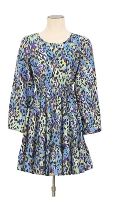 Molly Bracken Animal Print Tiered Dress - clever alice