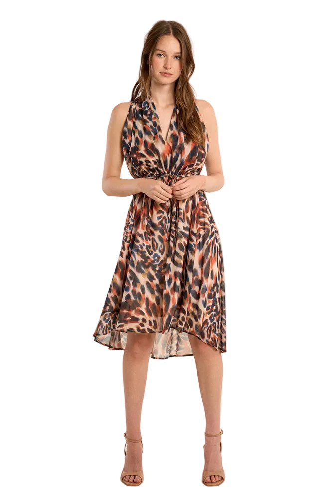 Molly Bracken Asymmetric Animal Print Dress - clever alice