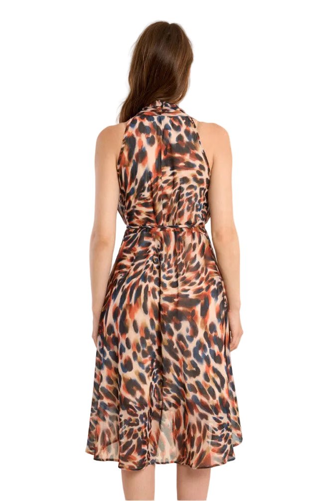 Molly Bracken Asymmetric Animal Print Dress - clever alice